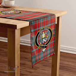 Scottish Murray of Abercairney Weathered Clan Tartan Table Runner Clan Tartan Table Runner - Crest Classic Scottish Plaid Tartan Plaid