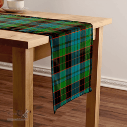 Scottish Stewart Old Ancient Clan Tartan Table Runner Clan Tartan Table Runner - Crest Classic Scottish Plaid Tartan Plaid