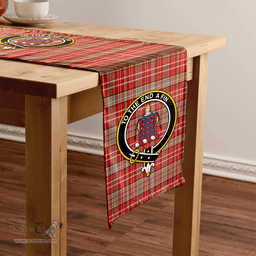 Scottish Ogilvie Weathered Clan Tartan Table Runner Clan Tartan Table Runner - Crest Classic Scottish Plaid Tartan Plaid