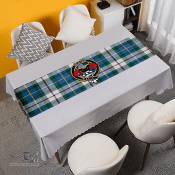 Scottish MacLeod of California Ancient Clan Tartan Table Runner Clan Tartan Table Runner - Crest Classic Scottish Plaid Tartan Plaid