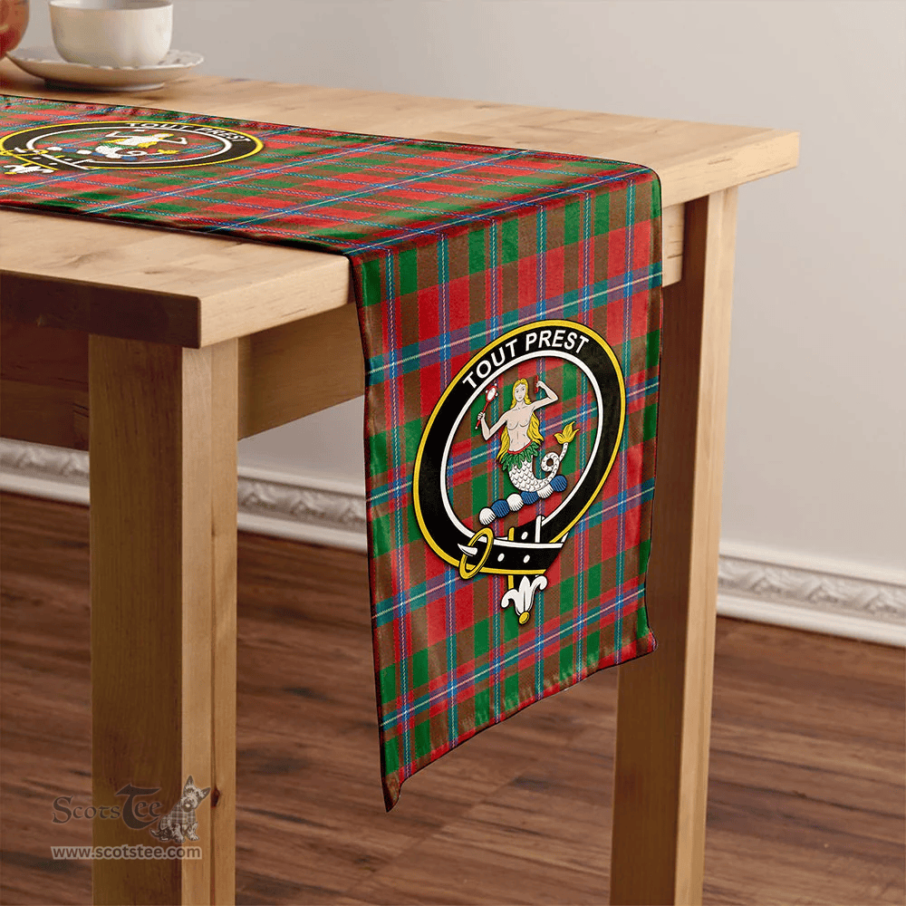 Scottish Murray of Abercairney Portrait (Murray of Abercairney; Portrait) Ancient Clan Tartan Table Runner Clan Tartan Table Runner - Crest Classic Scottish Plaid Tartan Plaid