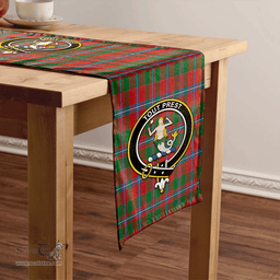 Scottish Murray of Abercairney Portrait (Murray of Abercairney; Portrait) Ancient Clan Tartan Table Runner Clan Tartan Table Runner - Crest Classic Scottish Plaid Tartan Plaid