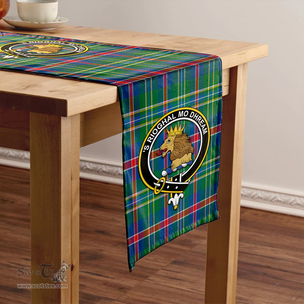 Scottish Mary, Queen of Scots Modern Clan Tartan Table Runner Clan Tartan Table Runner - Crest Classic Scottish Plaid Tartan Plaid