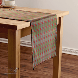 Scottish MacPherson of Glentruim Weathered Clan Tartan Table Runner Clan Tartan Table Runner - Crest Classic Scottish Plaid Tartan Plaid