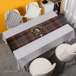 Scottish Stewart Hunting Weathered Clan Tartan Table Runner Clan Tartan Table Runner - Crest Classic Scottish Plaid Tartan Plaid