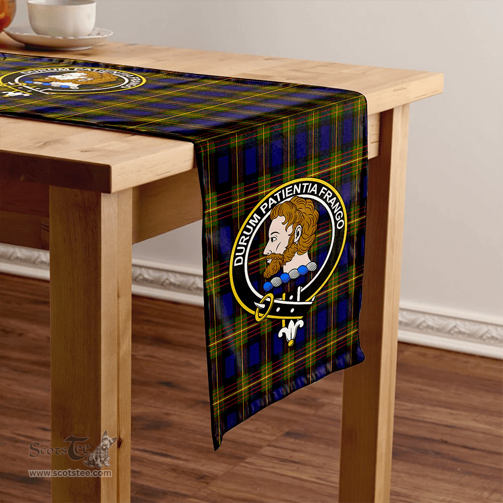 Scottish More (Muir) Clan Tartan Table Runner Clan Tartan Table Runner - Crest Classic Scottish Plaid Tartan Plaid
