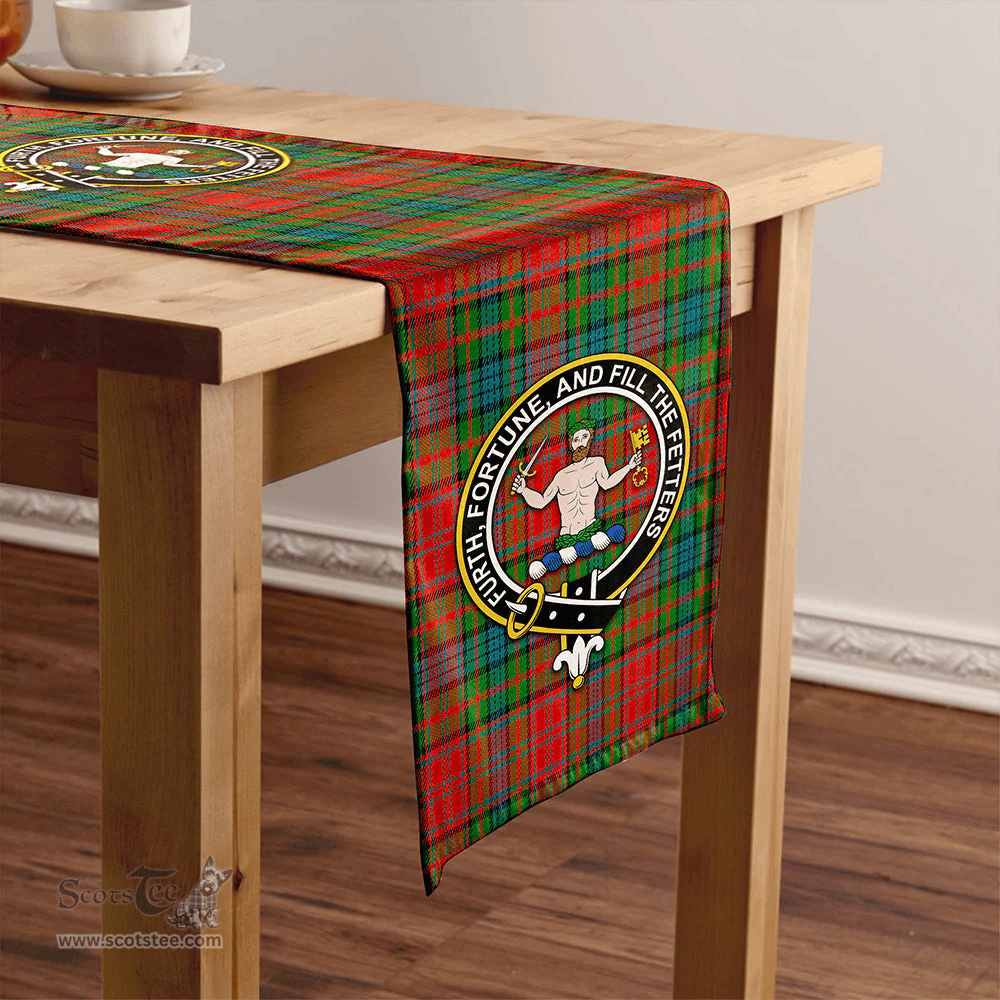 Scottish Murray of Atholl Red Dress (Murray of Atholl; Red Dress) Ancient Clan Tartan Table Runner Clan Tartan Table Runner - Crest Classic Scottish Plaid Tartan Plaid