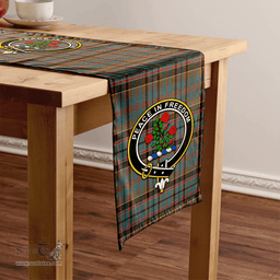 Scottish Stinson (Stephenson/Stevenson) Weathered Clan Tartan Table Runner Clan Tartan Table Runner - Crest Classic Scottish Plaid Tartan Plaid