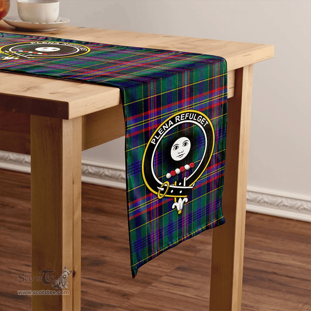 Scottish Pitcairn Hunting Modern Clan Tartan Table Runner Clan Tartan Table Runner - Crest Classic Scottish Plaid Tartan Plaid