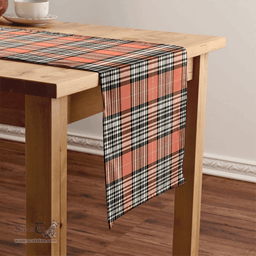 Scottish Napier Rose Ancient Clan Tartan Table Runner Clan Tartan Table Runner - Crest Classic Scottish Plaid Tartan Plaid