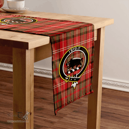 Scottish Nisbet (Nisbit) Weathered Clan Tartan Table Runner Clan Tartan Table Runner - Crest Classic Scottish Plaid Tartan Plaid