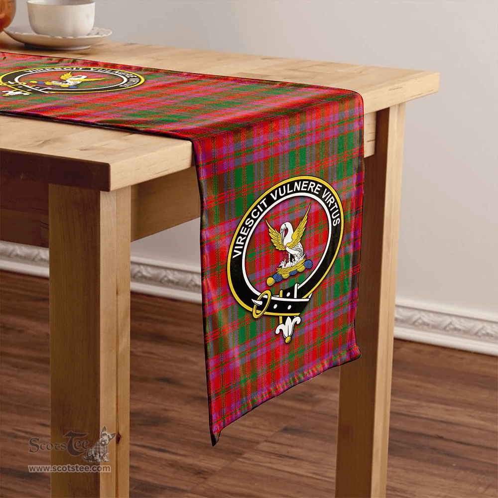 Scottish Stewart of Killiecrankie Ancient Clan Tartan Table Runner Clan Tartan Table Runner - Crest Classic Scottish Plaid Tartan Plaid
