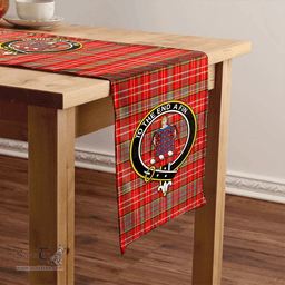 Scottish Ogilvie Modern Clan Tartan Table Runner Clan Tartan Table Runner - Crest Classic Scottish Plaid Tartan Plaid