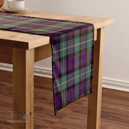 Scottish Sinclair of Ulster Weathered Clan Tartan Table Runner Clan Tartan Table Runner - Crest Classic Scottish Plaid Tartan Plaid