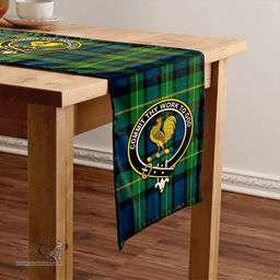 Scottish Sinclair of Ulster Modern Clan Tartan Table Runner Clan Tartan Table Runner - Crest Classic Scottish Plaid Tartan Plaid