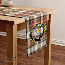 Scottish Stewart Dress Weathered Clan Tartan Table Runner Clan Tartan Table Runner - Crest Classic Scottish Plaid Tartan Plaid