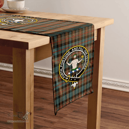Scottish Murray of Atholl variation (Murray of Atholl; variation) Weathered Clan Tartan Table Runner Clan Tartan Table Runner - Crest Classic Scottish Plaid Tartan Plaid