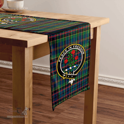 Scottish Stinson (Stephenson/Stevenson) Modern Clan Tartan Table Runner Clan Tartan Table Runner - Crest Classic Scottish Plaid Tartan Plaid