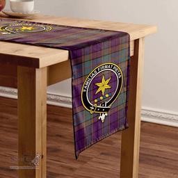 Scottish Wardlaw Weathered Clan Tartan Table Runner Clan Tartan Table Runner - Crest Classic Scottish Plaid Tartan Plaid