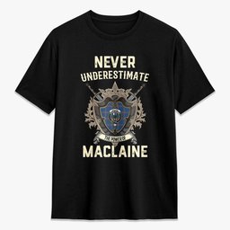 ScotsTee Shop MacLaine of Loch Buie Hunting Ancient Crest Tartan T-shirt Never Underestimate Style