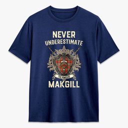 ScotsTee Shop Makgill Crest Tartan T-shirt Never Underestimate Style