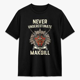 ScotsTee Shop Makgill Crest Tartan T-shirt Never Underestimate Style