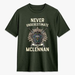 ScotsTee Shop McLennan Ancient Crest Tartan T-shirt Never Underestimate Style