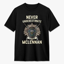 ScotsTee Shop McLennan Ancient Crest Tartan T-shirt Never Underestimate Style