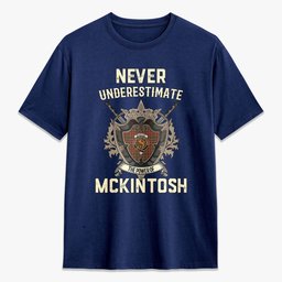 ScotsTee Shop McKintosh Hunting Weathered Crest Tartan T-shirt Never Underestimate Style