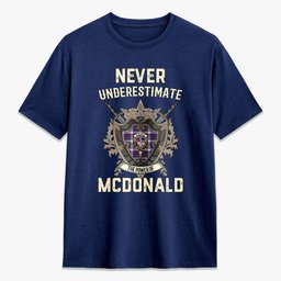 ScotsTee Shop McDonald Dress Modern Crest Tartan T-shirt Never Underestimate Style