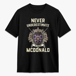 ScotsTee Shop McDonald Dress Modern Crest Tartan T-shirt Never Underestimate Style