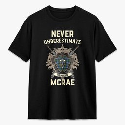 ScotsTee Shop McRae Hunting Ancient Crest Tartan T-shirt Never Underestimate Style
