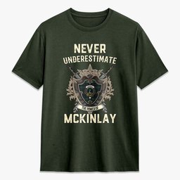 ScotsTee Shop McKinlay Modern Crest Tartan T-shirt Never Underestimate Style