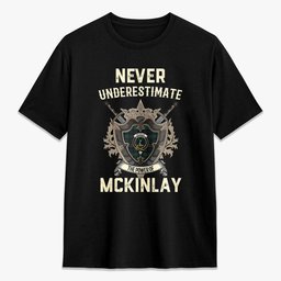 ScotsTee Shop McKinlay Modern Crest Tartan T-shirt Never Underestimate Style