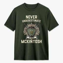 ScotsTee Shop McKintosh Hunting Ancient Crest Tartan T-shirt Never Underestimate Style