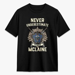 ScotsTee Shop McLaine of Loch Buie Hunting Ancient Crest Tartan T-shirt Never Underestimate Style