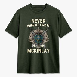 ScotsTee Shop McKinlay Ancient Crest Tartan T-shirt Never Underestimate Style