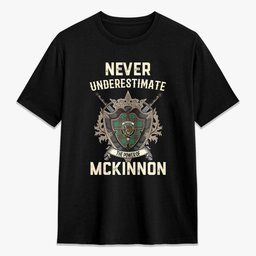 ScotsTee Shop McKinnon Hunting Ancient Crest Tartan T-shirt Never Underestimate Style