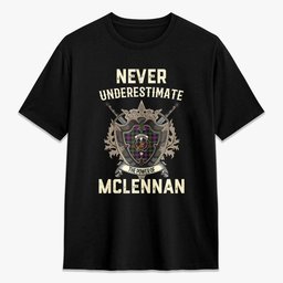 ScotsTee Shop McLennan Modern Crest Tartan T-shirt Never Underestimate Style