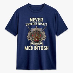 ScotsTee Shop McKintosh Modern Crest Tartan T-shirt Never Underestimate Style