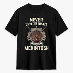 ScotsTee Shop McKintosh Modern Crest Tartan T-shirt Never Underestimate Style