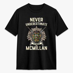 ScotsTee Shop McMillan Old Modern Crest Tartan T-shirt Never Underestimate Style