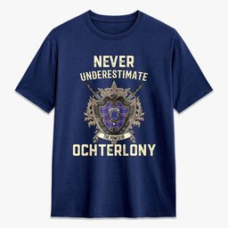 ScotsTee Shop Ochterlony Crest Tartan T-shirt Never Underestimate Style