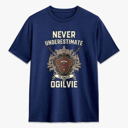 ScotsTee Shop Ogilvie Crest Tartan T-shirt Never Underestimate Style