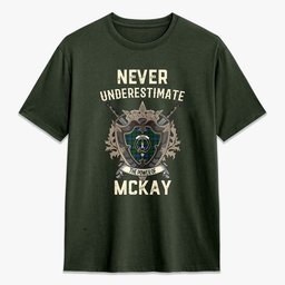 ScotsTee Shop McKay Modern Crest Tartan T-shirt Never Underestimate Style