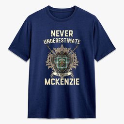 ScotsTee Shop McKenzie Dress Modern Crest Tartan T-shirt Never Underestimate Style