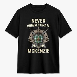ScotsTee Shop McKenzie Dress Modern Crest Tartan T-shirt Never Underestimate Style