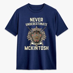 ScotsTee Shop McKintosh Ancient Crest Tartan T-shirt Never Underestimate Style