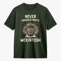 ScotsTee Shop McKintosh Ancient Crest Tartan T-shirt Never Underestimate Style