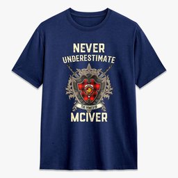 ScotsTee Shop McIver Modern Crest Tartan T-shirt Never Underestimate Style